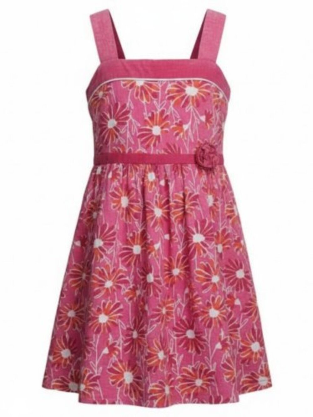 GEORGE Pink Floral Print Cotton Sundress Girls Size 7